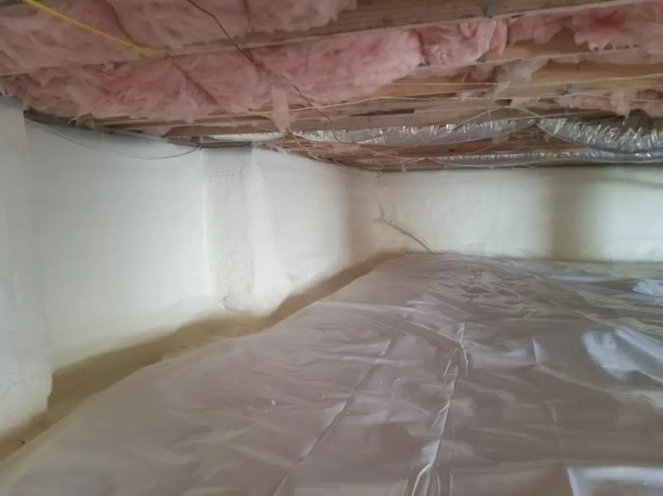 Crawl space encapsulation with closed-cell spray foam for Roof Waterproofing in Atascocita